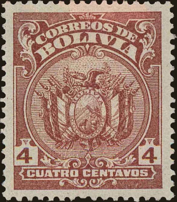 Front view of Bolivia 167 collectors stamp