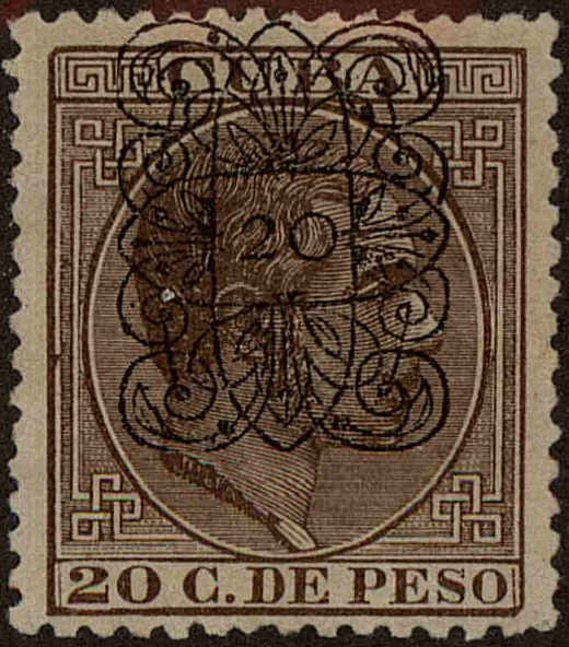 Front view of Cuba (Spanish) 114 collectors stamp