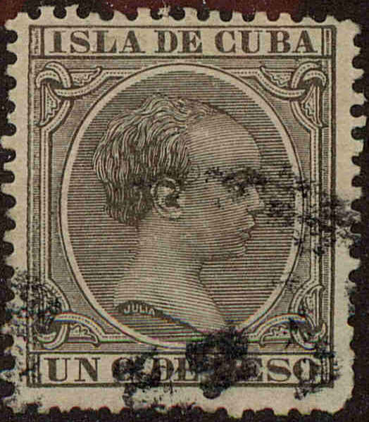 Front view of Cuba (Spanish) 133 collectors stamp
