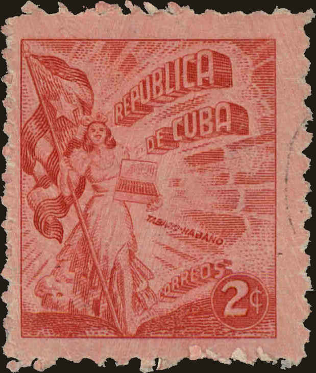 Front view of Cuba (Republic) 421 collectors stamp