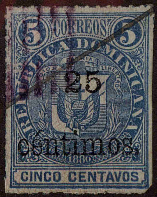 Front view of Dominican Republic 59 collectors stamp