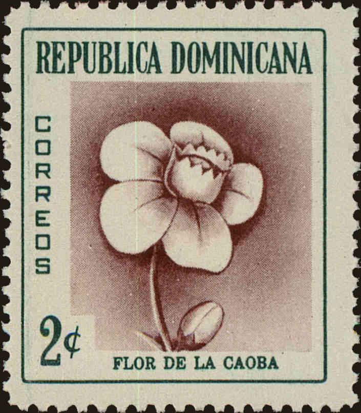 Front view of Dominican Republic 489 collectors stamp