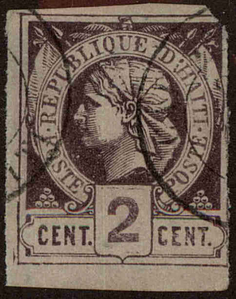 Front view of Haiti 2 collectors stamp