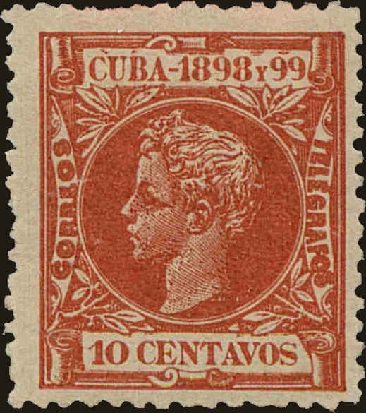 Front view of Cuba (Spanish) 168 collectors stamp