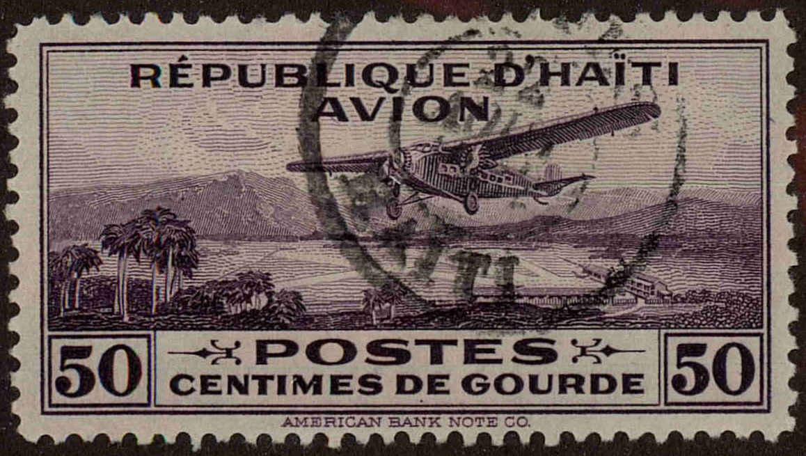 Front view of Haiti C2 collectors stamp