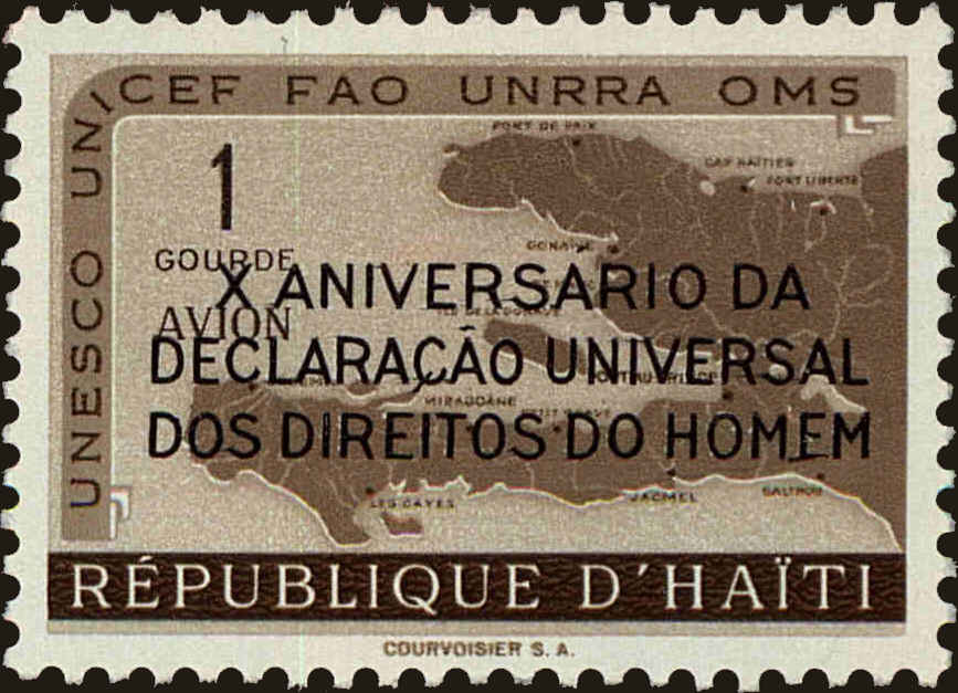 Front view of Haiti C138 collectors stamp
