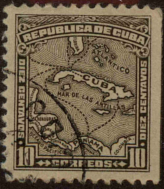 Front view of Cuba (Republic) 260 collectors stamp
