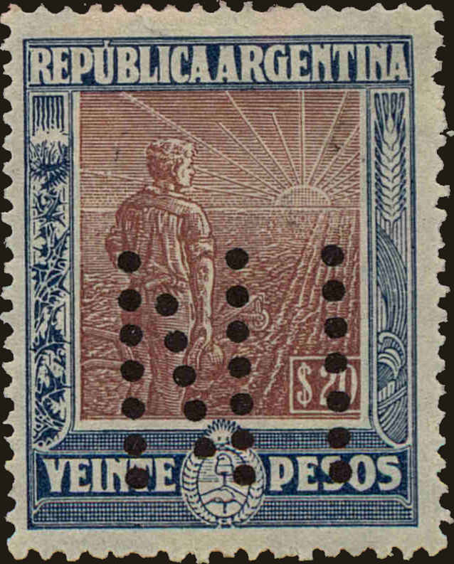Front view of Argentina 204 collectors stamp