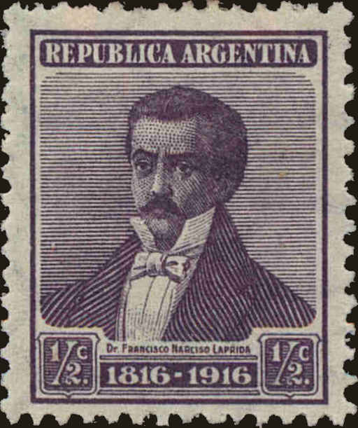 Front view of Argentina 215 collectors stamp
