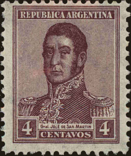 Front view of Argentina 235B collectors stamp