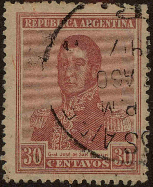 Front view of Argentina 241 collectors stamp