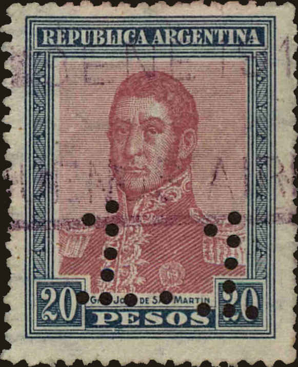 Front view of Argentina 246 collectors stamp