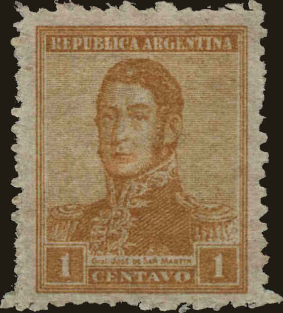 Front view of Argentina 249 collectors stamp