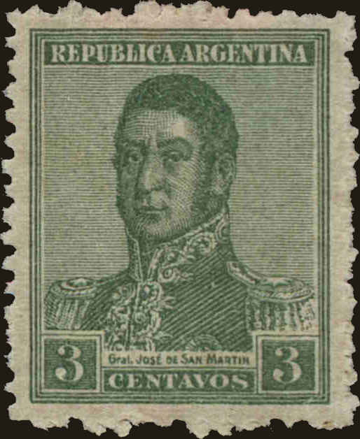 Front view of Argentina 251 collectors stamp