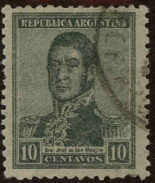 Front view of Argentina 254 collectors stamp