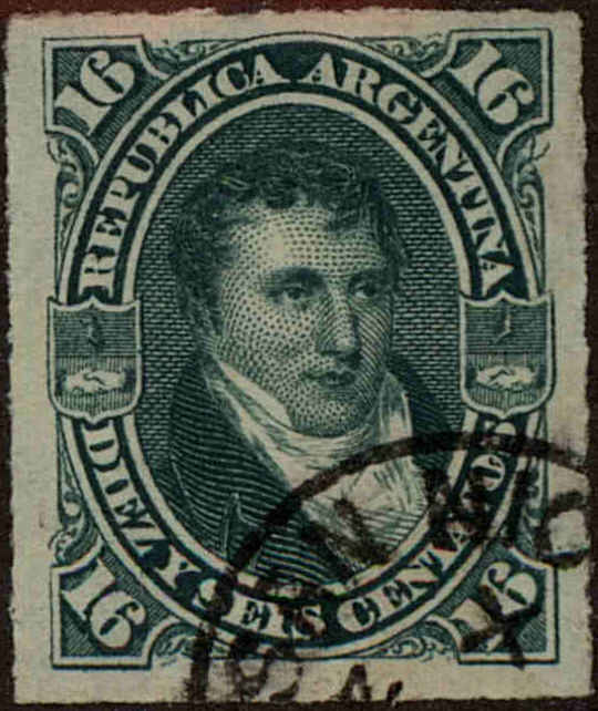 Front view of Argentina 35 collectors stamp