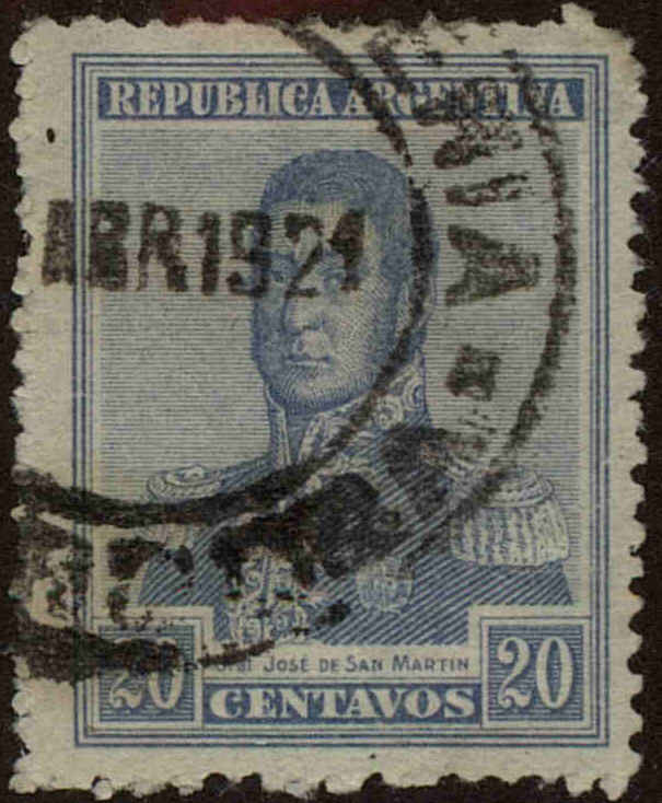 Front view of Argentina 256 collectors stamp