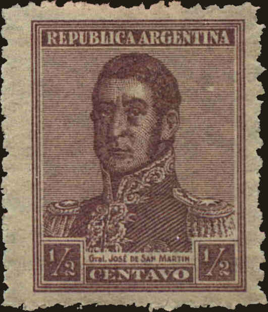 Front view of Argentina 264 collectors stamp