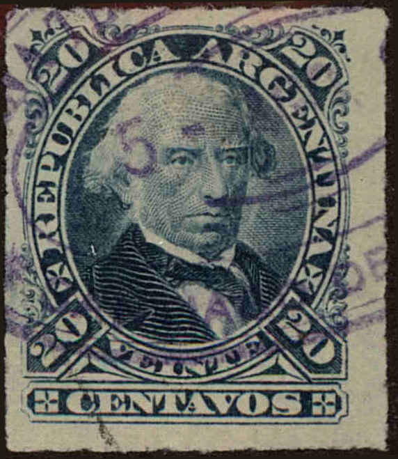 Front view of Argentina 36 collectors stamp
