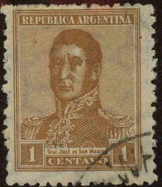 Front view of Argentina 305B collectors stamp