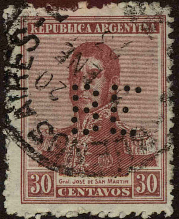 Front view of Argentina 314 collectors stamp