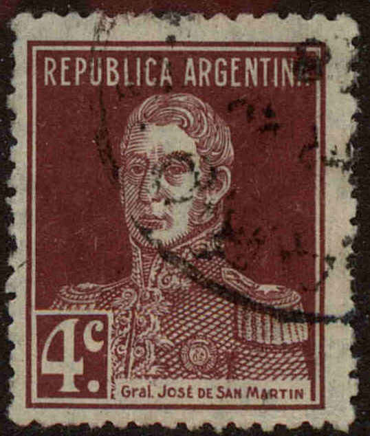 Front view of Argentina 327 collectors stamp