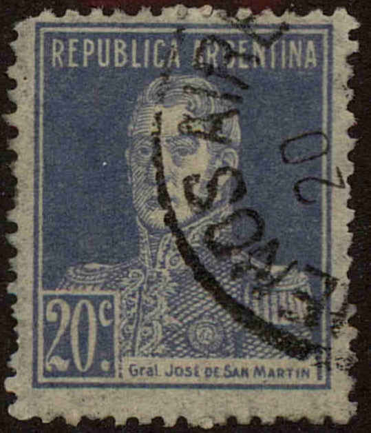 Front view of Argentina 331A collectors stamp