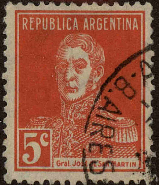 Front view of Argentina 345 collectors stamp