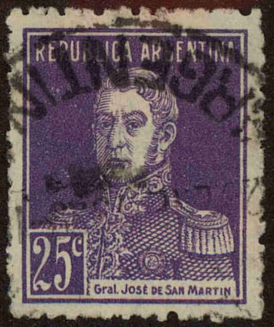 Front view of Argentina 350 collectors stamp