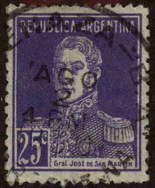 Front view of Argentina 350 collectors stamp