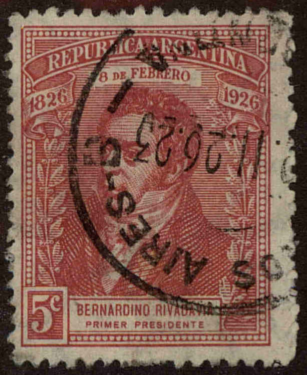 Front view of Argentina 357 collectors stamp