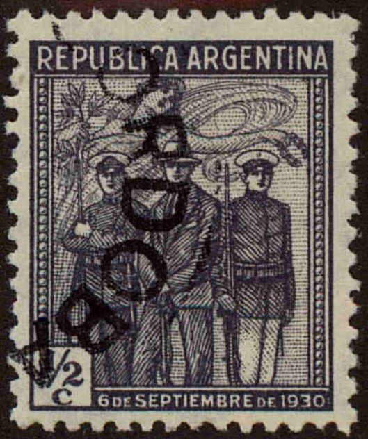 Front view of Argentina 374 collectors stamp