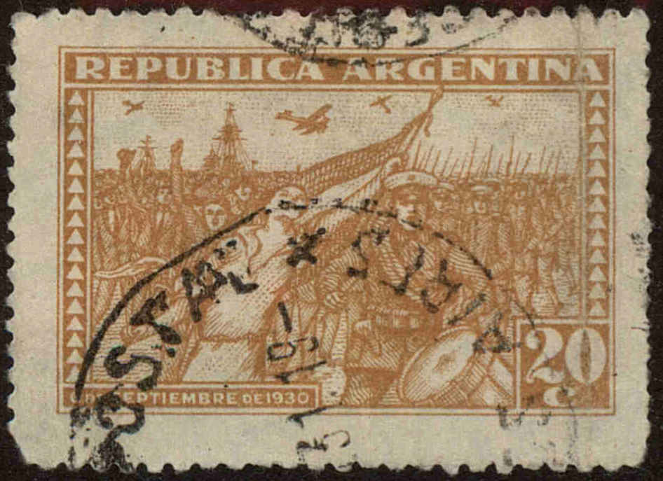 Front view of Argentina 382 collectors stamp