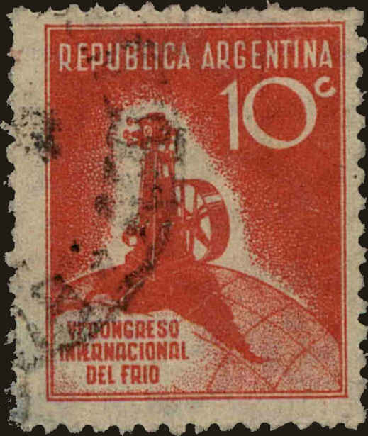 Front view of Argentina 407 collectors stamp