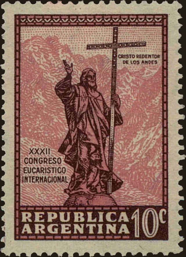 Front view of Argentina 414 collectors stamp