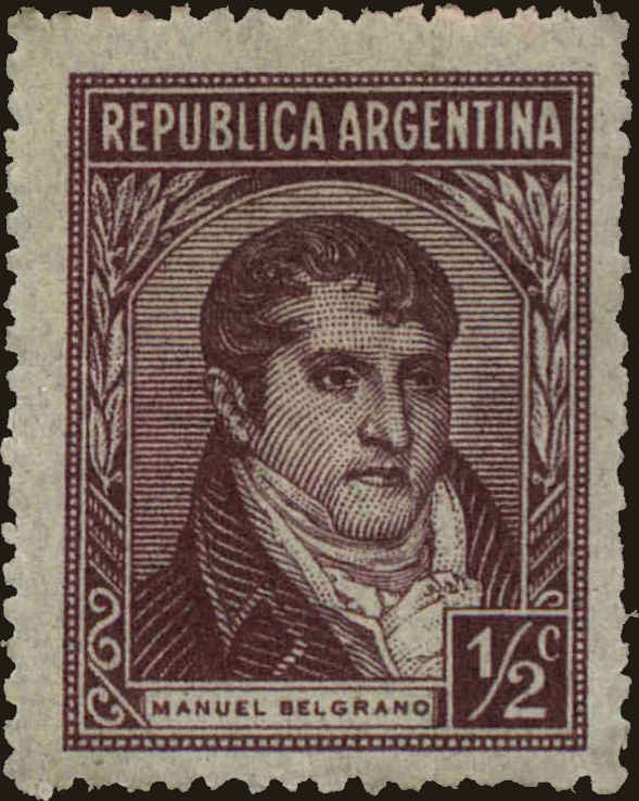 Front view of Argentina 418 collectors stamp