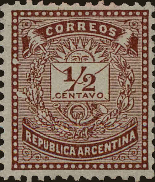 Front view of Argentina 43 collectors stamp