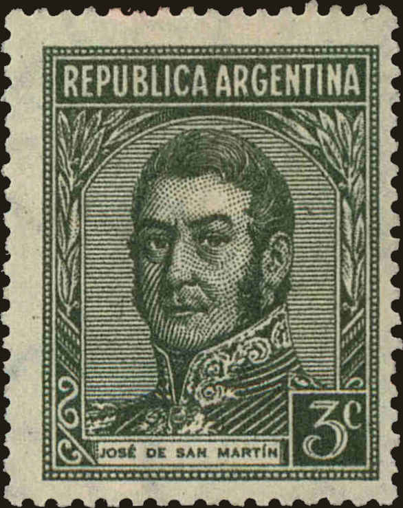 Front view of Argentina 422 collectors stamp