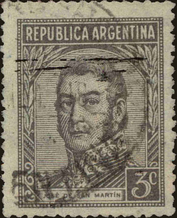 Front view of Argentina 423 collectors stamp