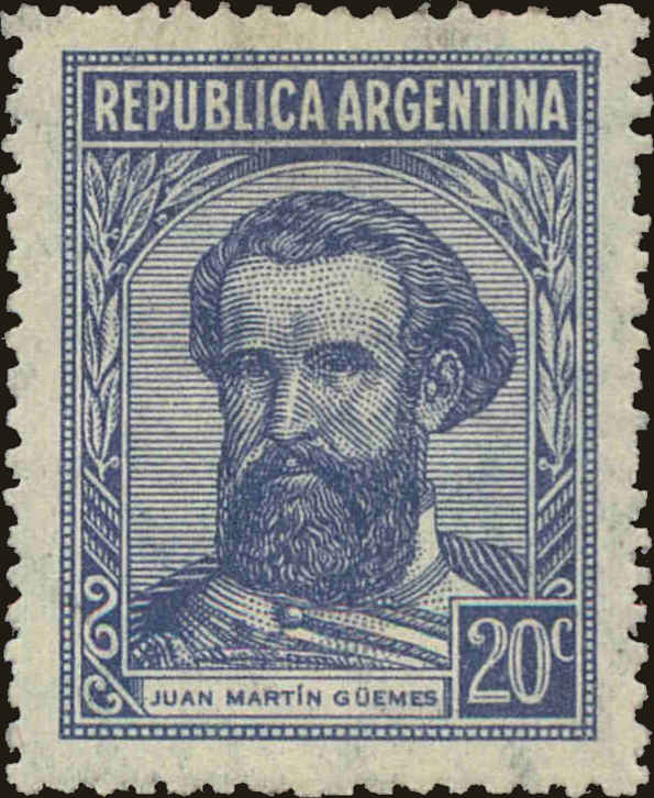 Front view of Argentina 437 collectors stamp