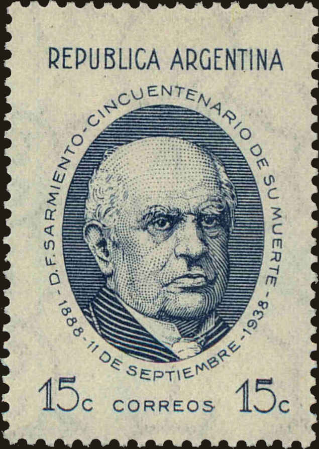 Front view of Argentina 456 collectors stamp