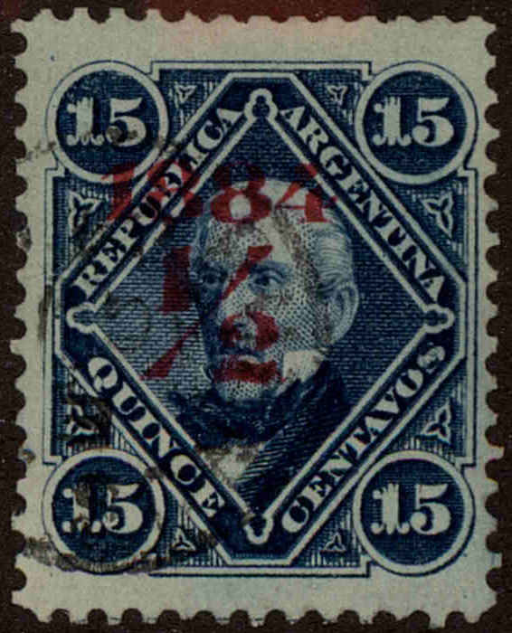 Front view of Argentina 47 collectors stamp