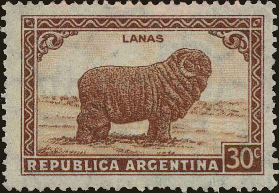 Front view of Argentina 442 collectors stamp