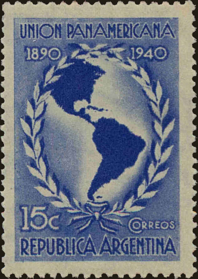 Front view of Argentina 473 collectors stamp