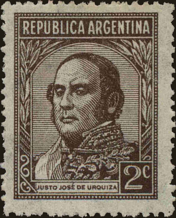 Front view of Argentina 487 collectors stamp