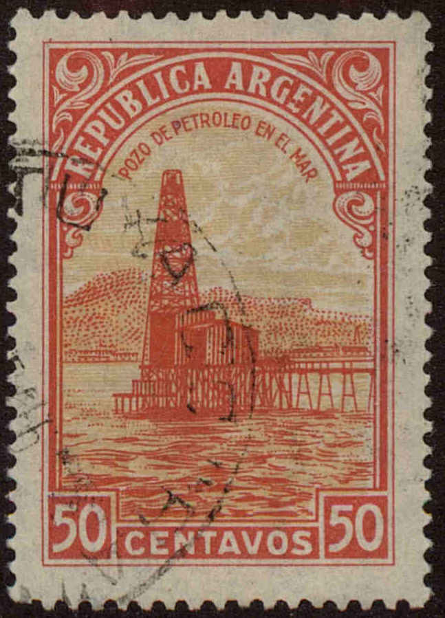 Front view of Argentina 497 collectors stamp