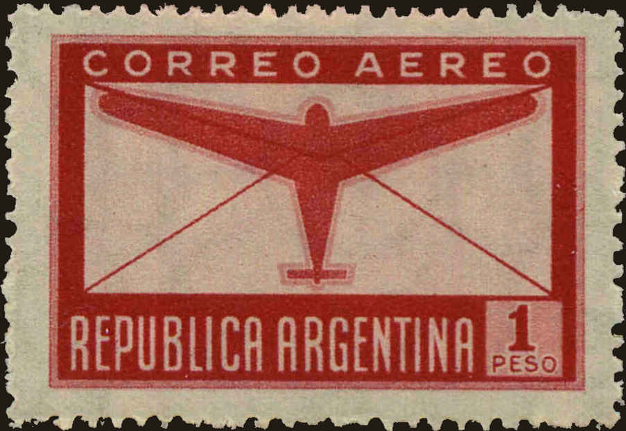 Front view of Argentina C40 collectors stamp