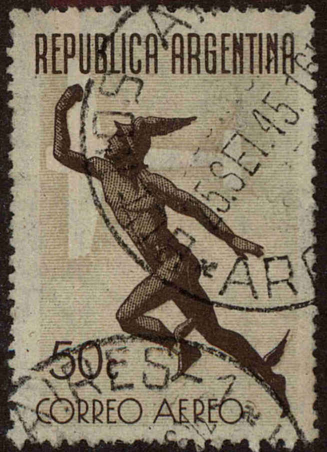 Front view of Argentina C43 collectors stamp