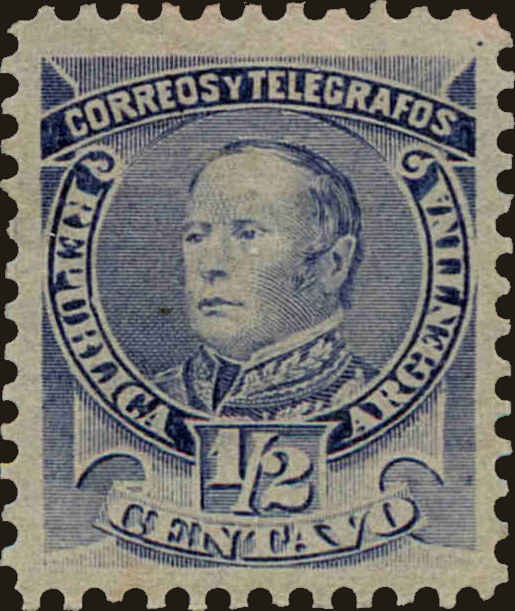 Front view of Argentina 68 collectors stamp