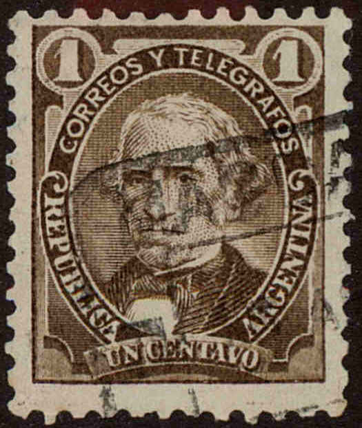 Front view of Argentina 69 collectors stamp